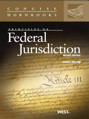 cover image of Pfander's Principles of Federal Jurisdiction, 2d (Concise Hornbook Series)